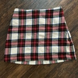 Plaid mini skirt